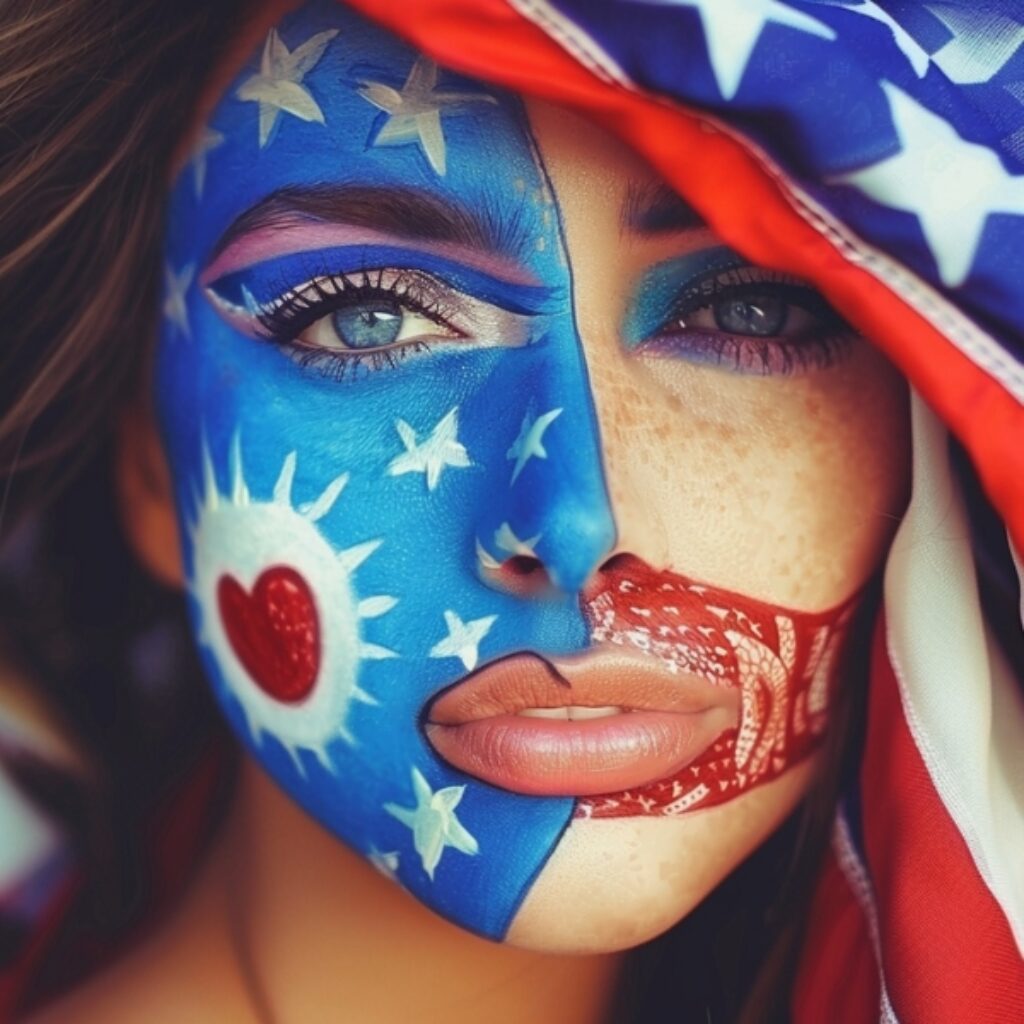 4th of july face paint ideas