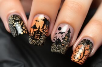 3d halloween acrylic nails