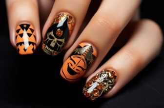 3d pumpkin nail art