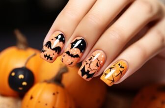 cute simple halloween nails