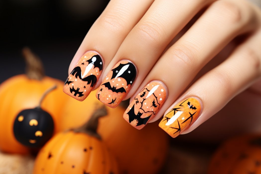 cute simple halloween nails