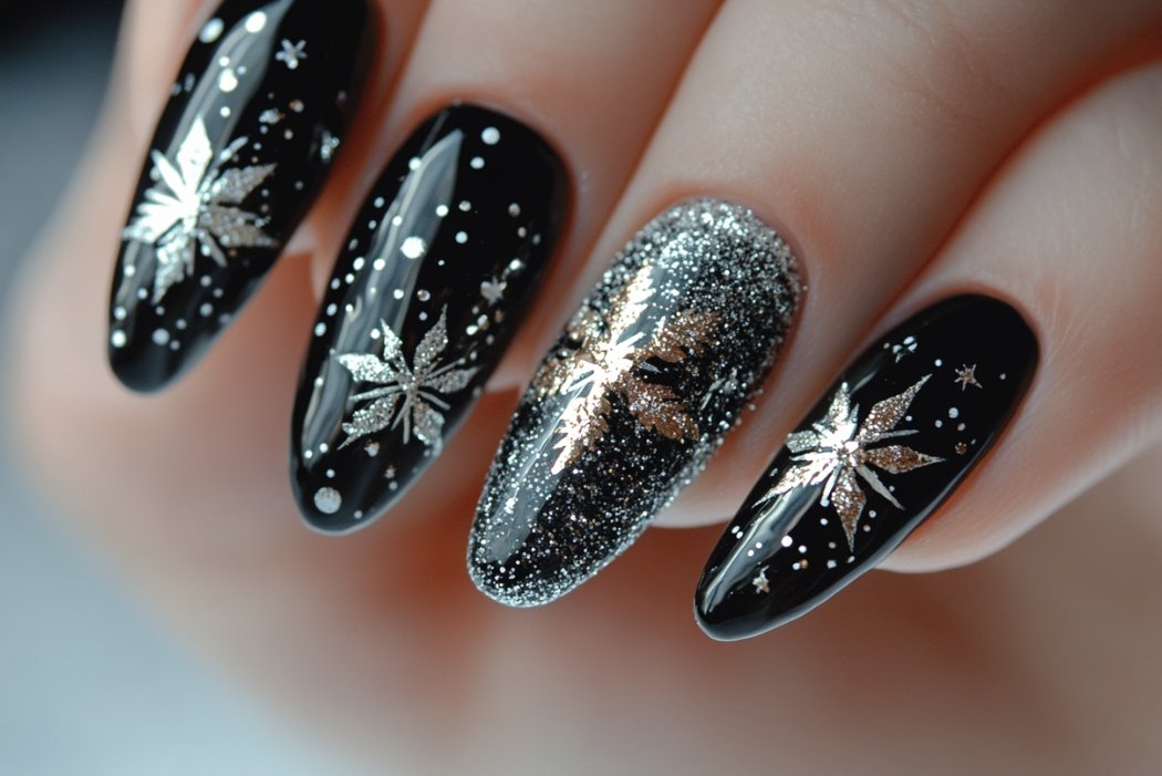 happy new year nail art