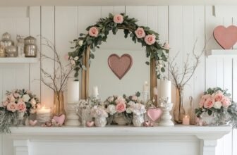 valentine mantel decor ideas