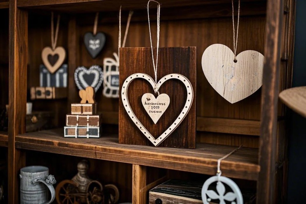 wooden valentine decorations